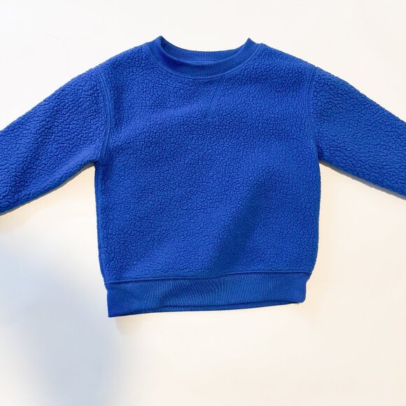 Cat & Jack sherpa blue sweater for boys or girls, size 18 months - Picture 1 of 4